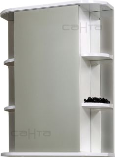 Зеркальный шкаф СанТа Герда 101020 55см фацет белый